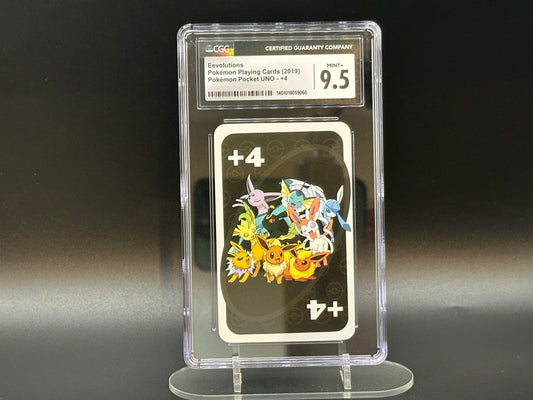 Graded Eevolutions - Eevee Jolteon Umbreon Pokemon UNO - +4 - CGC Mint+ 9.5