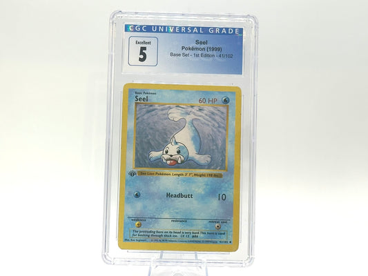 GRADED - 1st Edition - Seel - Base Set 41/102 - WOTC - CGC 5 - Sugimori
