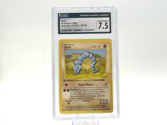 GRADED - 1st Edition - Onix - Base Set 56/102 - WOTC - CGC 7.5 - Sugimori