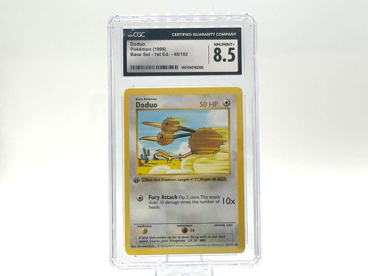 GRADED - 1st Edition - Doduo - Base Set 48/102 - WOTC - CGC 8.5 - Arita