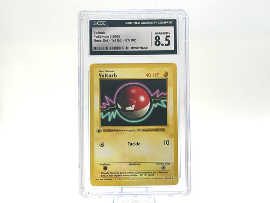 GRADED - 1st Edition - Voltorb - Base Set 67/102 - WOTC - CGC 8.5 - Kinebuchi