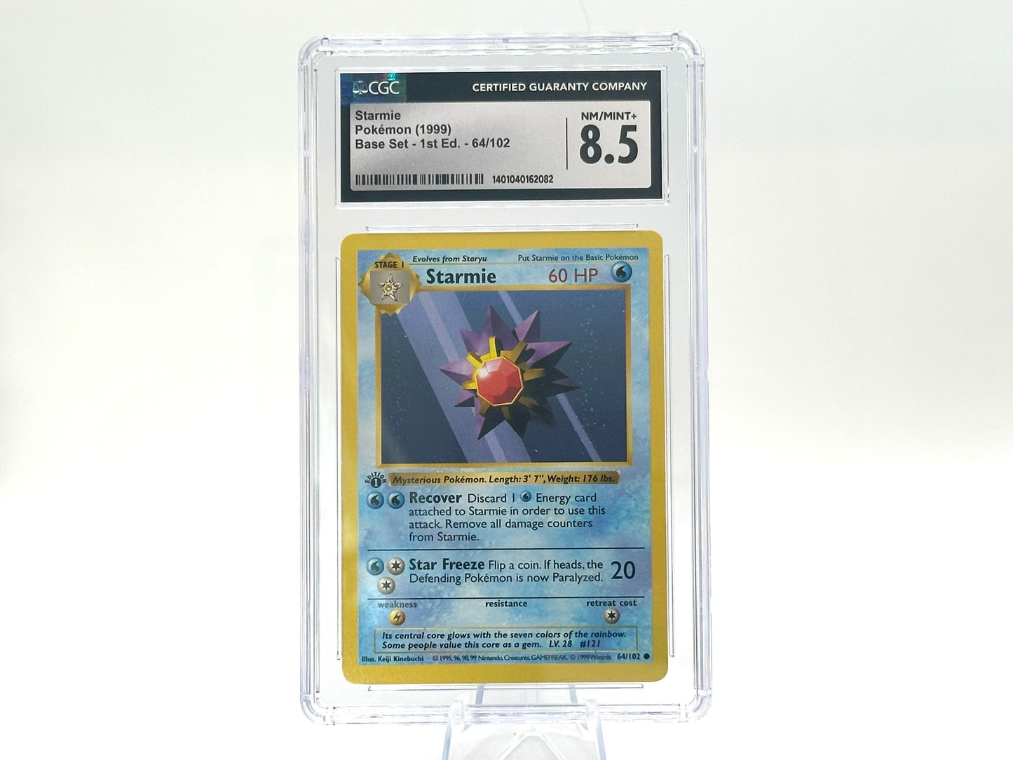 GRADED - 1st Edition - Starmie - Base Set 64/102 - WOTC - CGC 8.5 - Kinebuchi