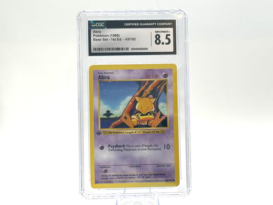 GRADED - 1st Edition - Abra - Base Set 43/102 - WOTC - CGC 8.5 - Arita