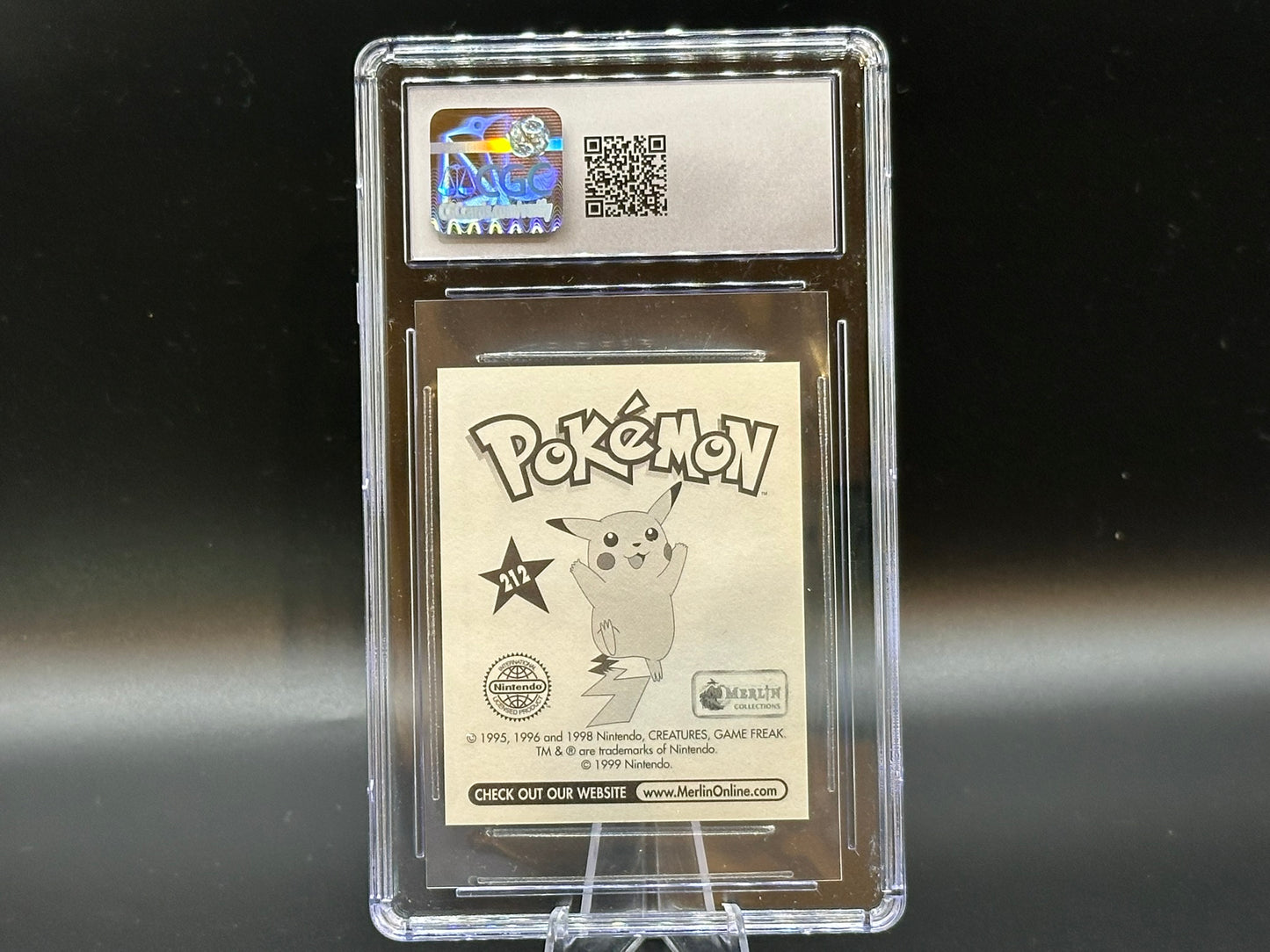 Graded Arbok - Pokémon Merlin (1998) - Series 1 #212 - CGC Mint 9