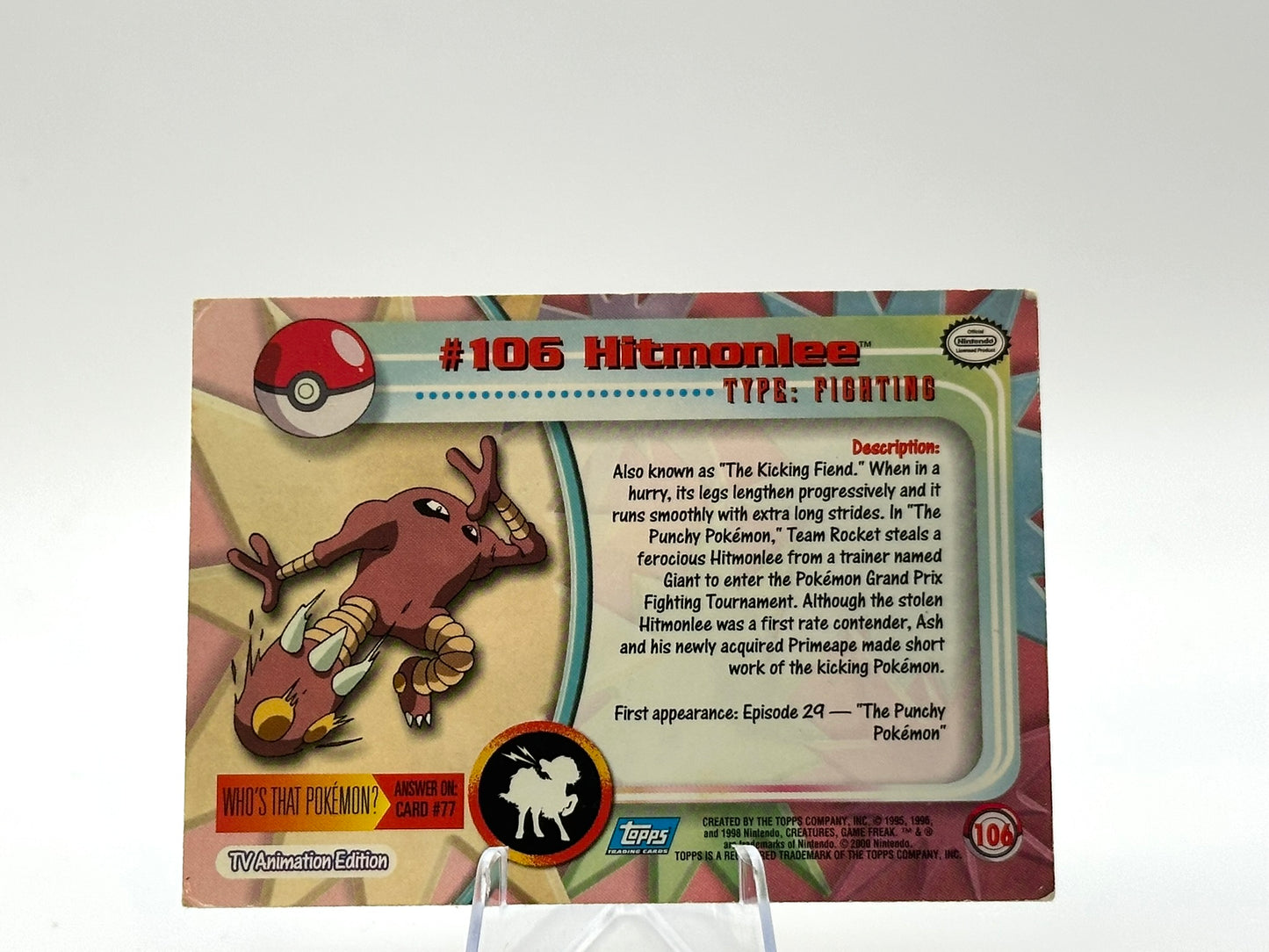 Hitmonlee - #106 - Topps - 1999 - Vintage