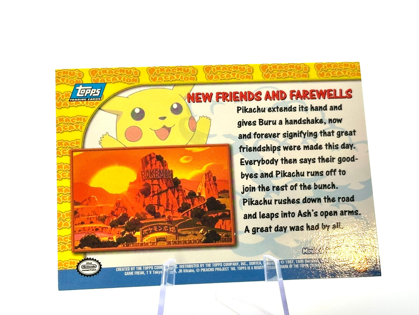 New Friends and Farewells - Pikachu Vacation - Topps - 1999 - Vintage