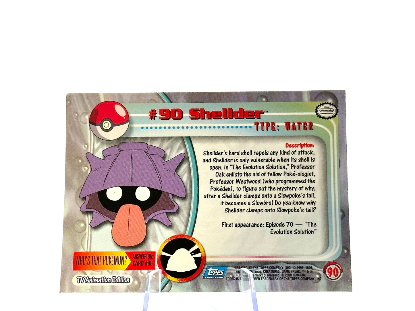 Shellder - Holo Chrome - 90 - Topps - 1999 - Vintage