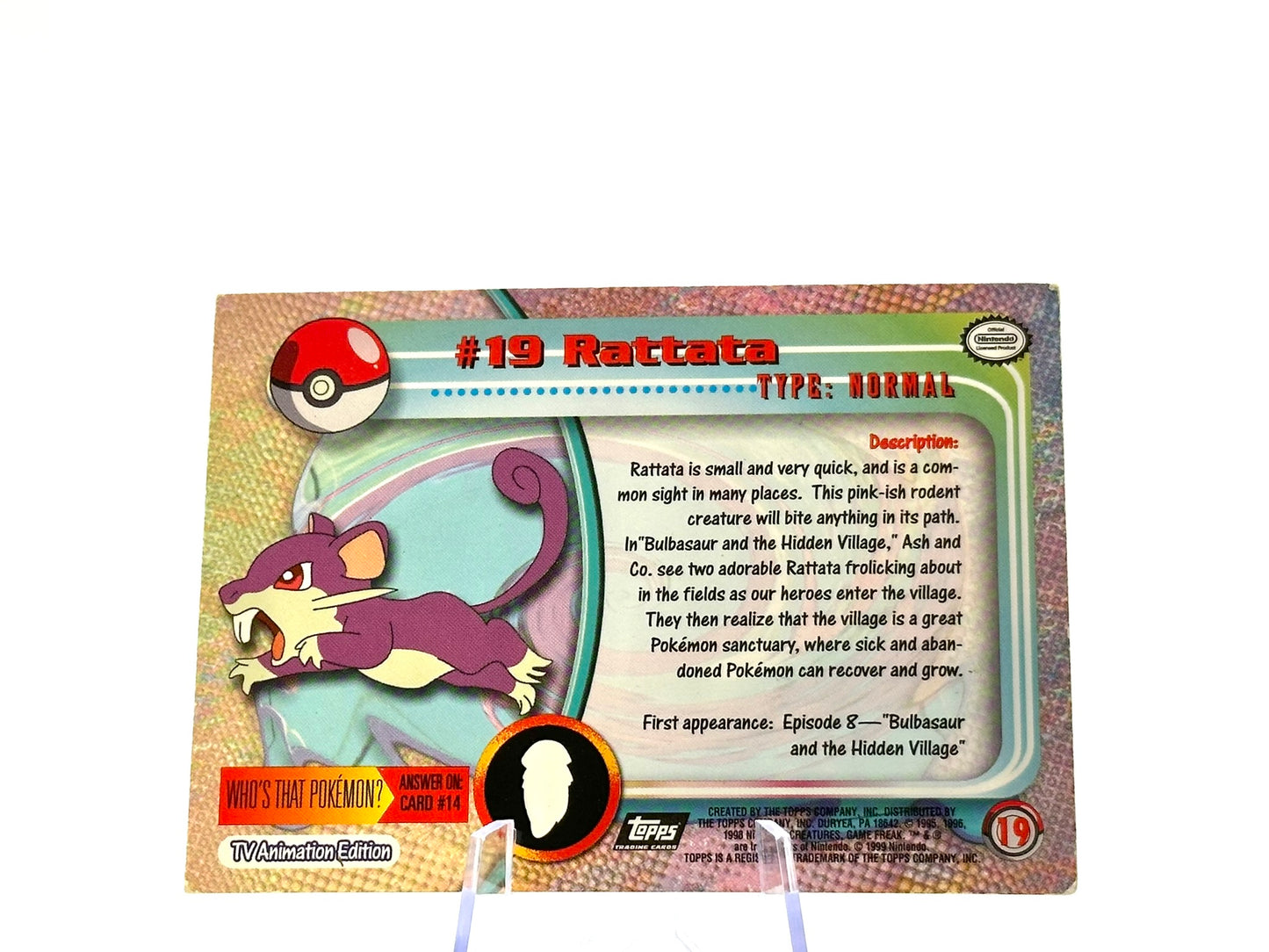 Rattata - 19 - Topps - 1999 - Vintage
