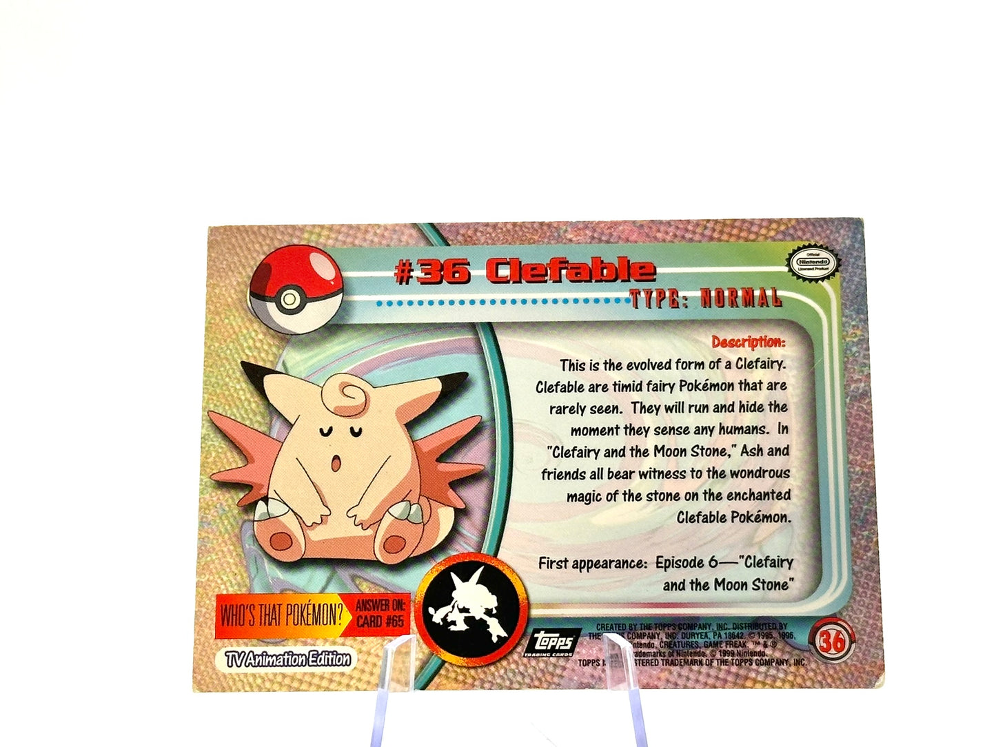 Clefable - 36 - Topps - 1999 - Vintage