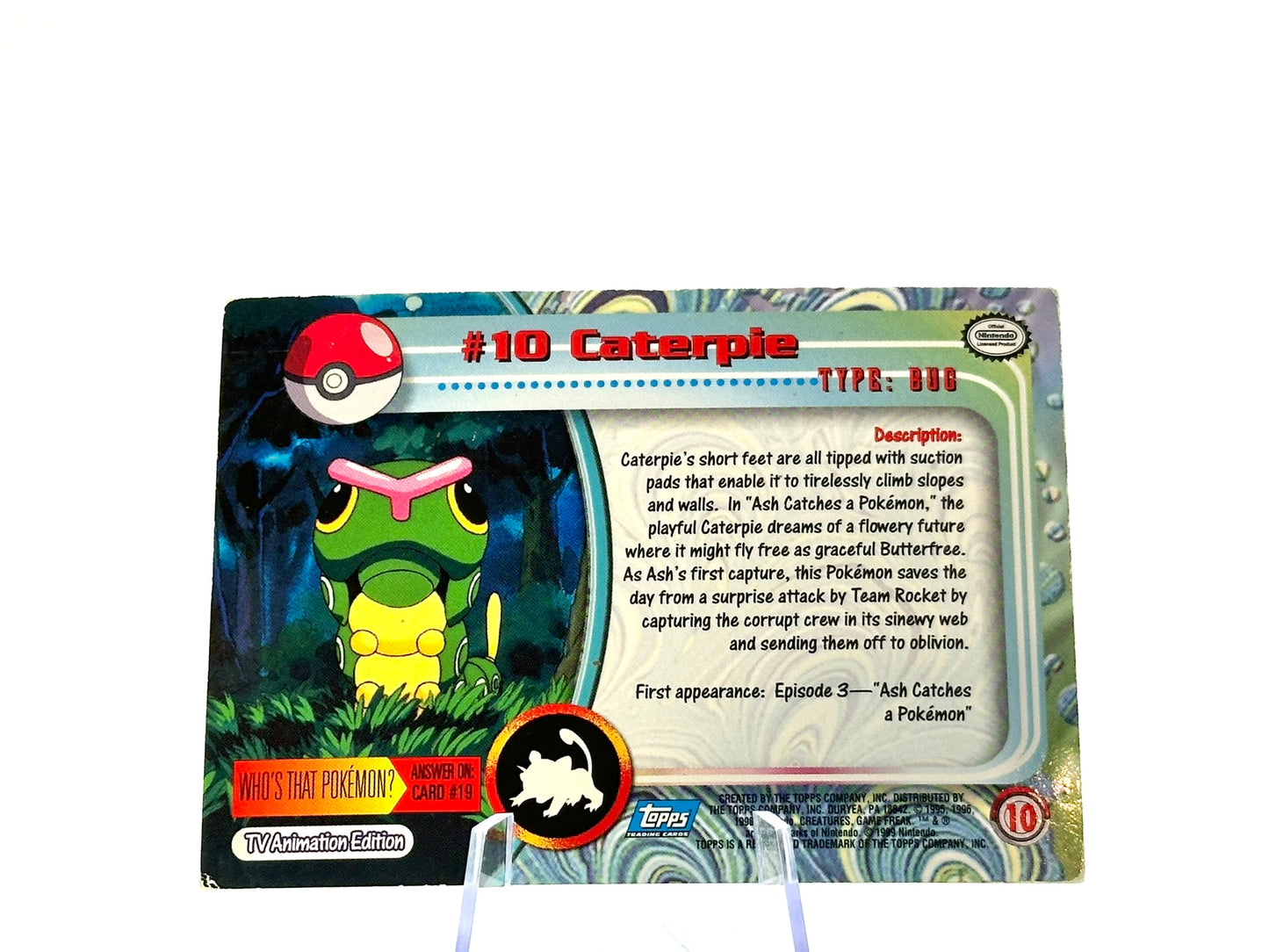 Caterpie - Holo Chrome - 10 - Topps - 1999 - Vintage