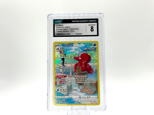 GRADED - Octillery - Brilliant Stars TG03/TG30 - You Iribi - CGC 8