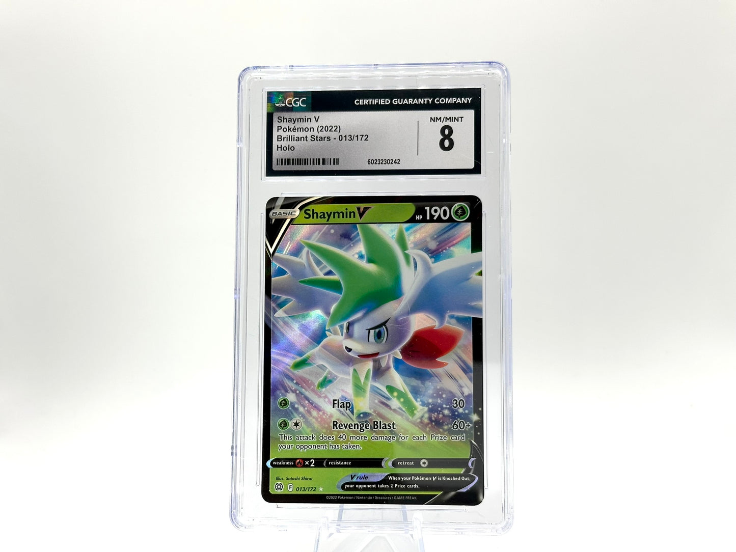 GRADED - Shaymin V - Brilliant Stars 013/172 - Shirai - CGC 8