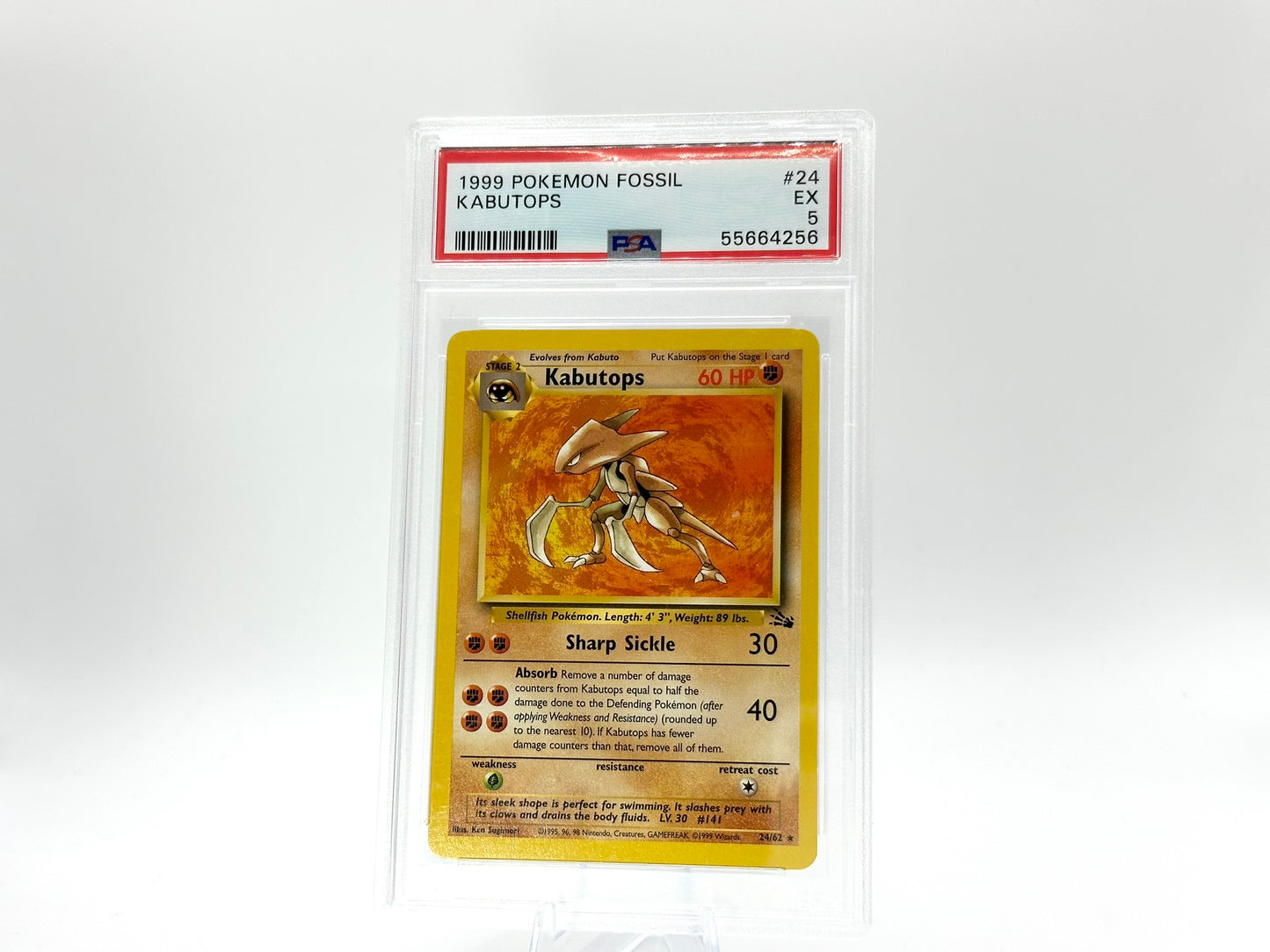 GRADED - Kabutops - Fossil 24/62 - Sugimori - PSA 5