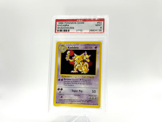 GRADED - Kadabra - Base Set (Shadowless) 32/102 - Sugimori - PSA 9