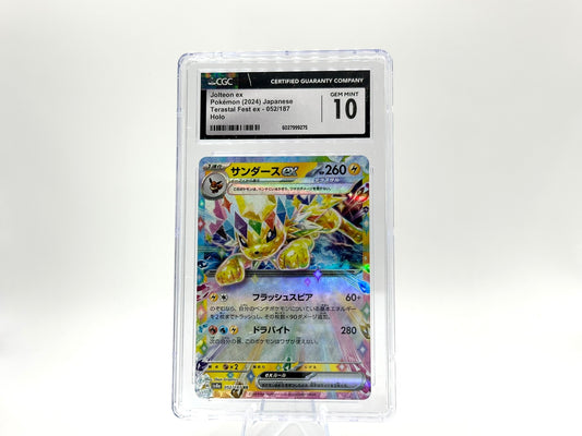 GRADED - Jolteon ex - Terastal Fest ex 052/187 - Souichirou - (JAP) - CGC 10