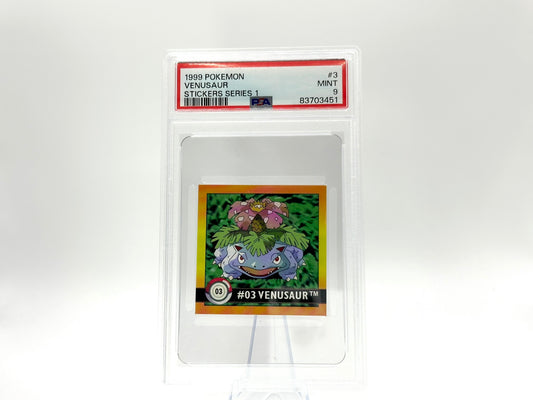 GRADED - Venusaur - Pokémon Stickers Series 1 3 - PSA 9