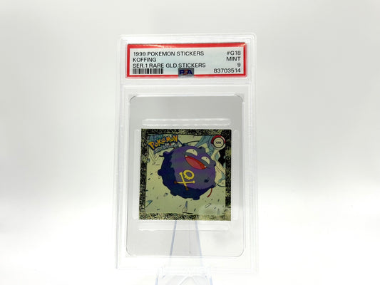 GRADED - Koffing - Pokémon Stickers Rare Gold G18 - PSA 9