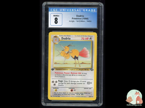 Graded Dodrio (34/64) - Jungle - 1st Ed. - CGC Nm/Mint 8