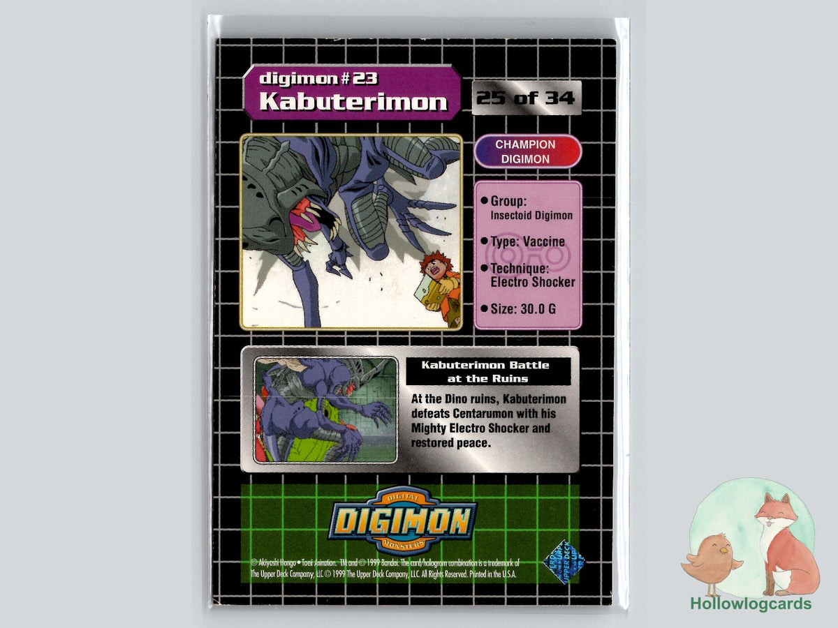 Kabuterimon #23 (25/34) Exclusive Preview Stamped - 1999 Upper Deck Digimon