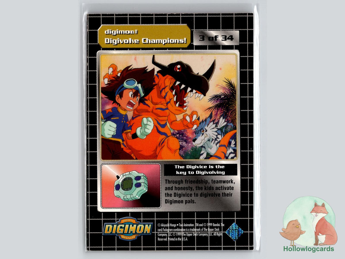 Digivolve! Champions!! (3/34) Exclusive Preview Stamped - 1999 Upper Deck Digimon