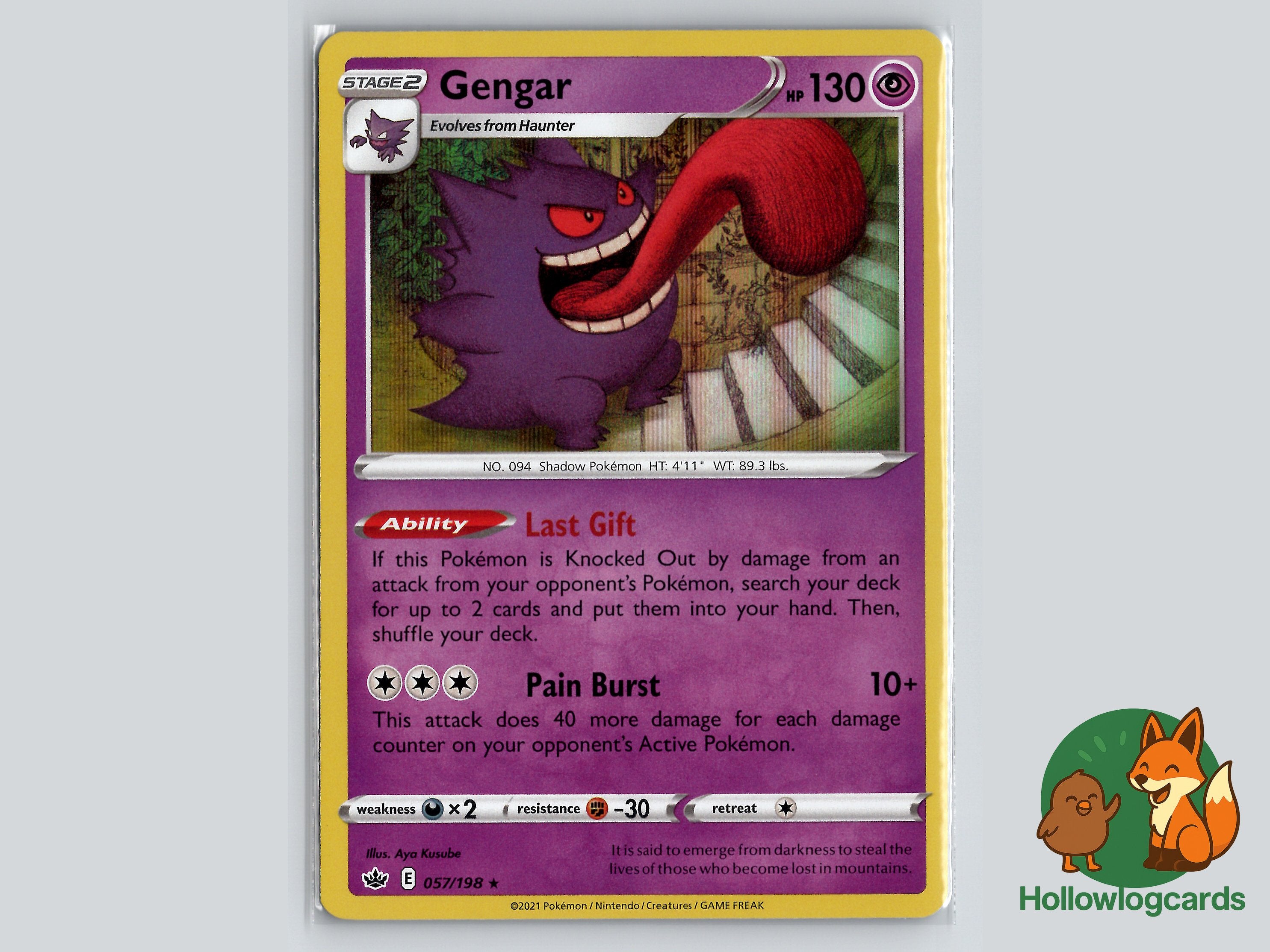 Gengar (057/198) - Chilling Reign - Sword & Shield - Holo