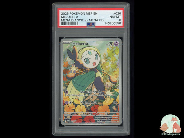 Graded Meloetta (026) Mega Diancie EX Mega Battle Deck - PSA 8