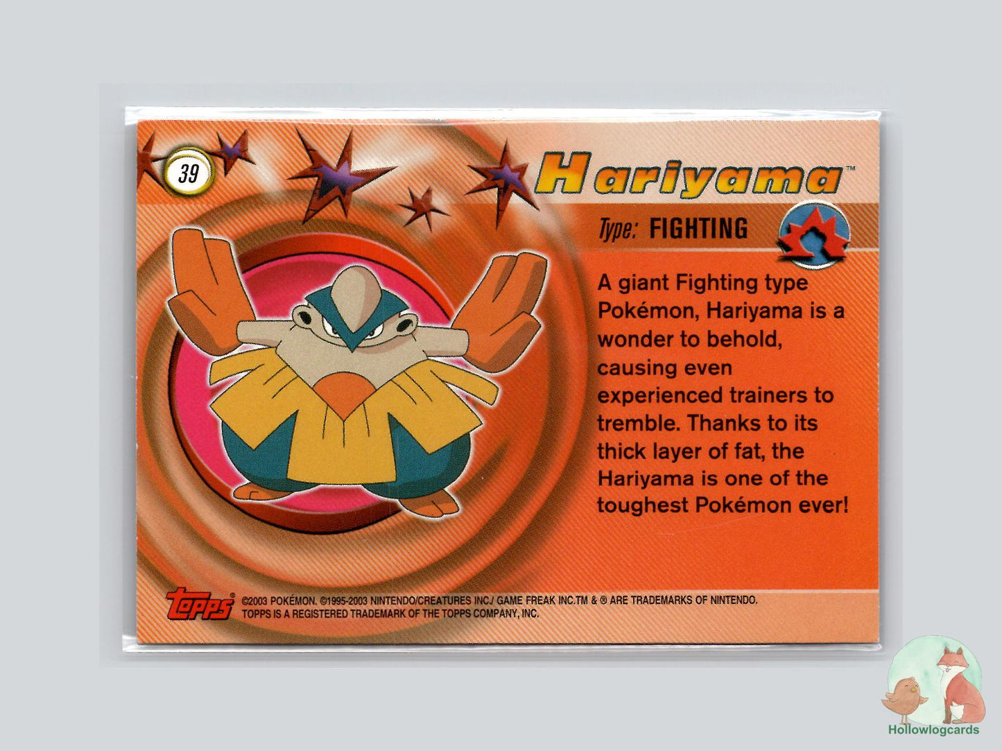 Hariyama (#39) - Topps Advanced Trading Cards