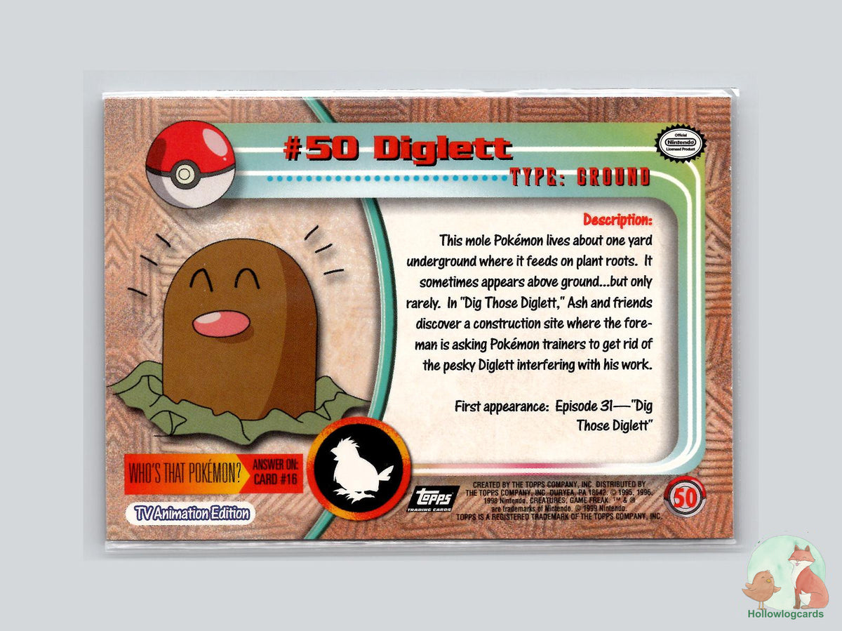 Diglett (#50) - Topps Trading Cards Series 1