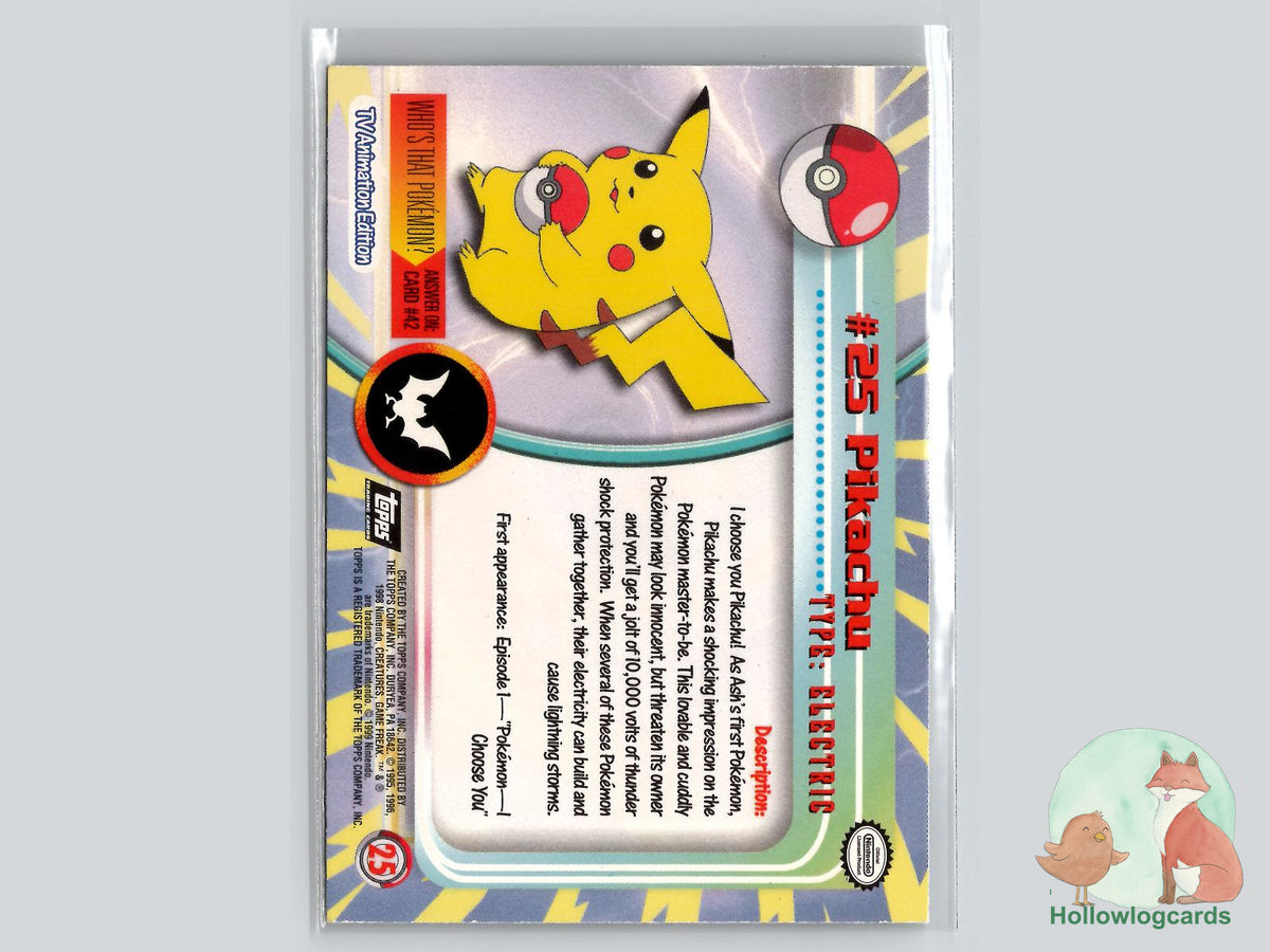 Pikachu (#25) Diamond Chrome Foil - Topps Trading Cards Series 1