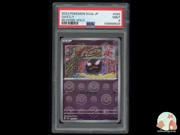 Graded Gastly (092/165) Pokeball Reverse Holo Sv2a Card 151 - PSA Mint 9 - Jap