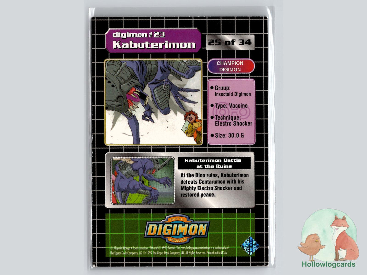Kabuterimon #23 (25/34) Exclusive Preview Stamped - 1999 Upper Deck Digimon