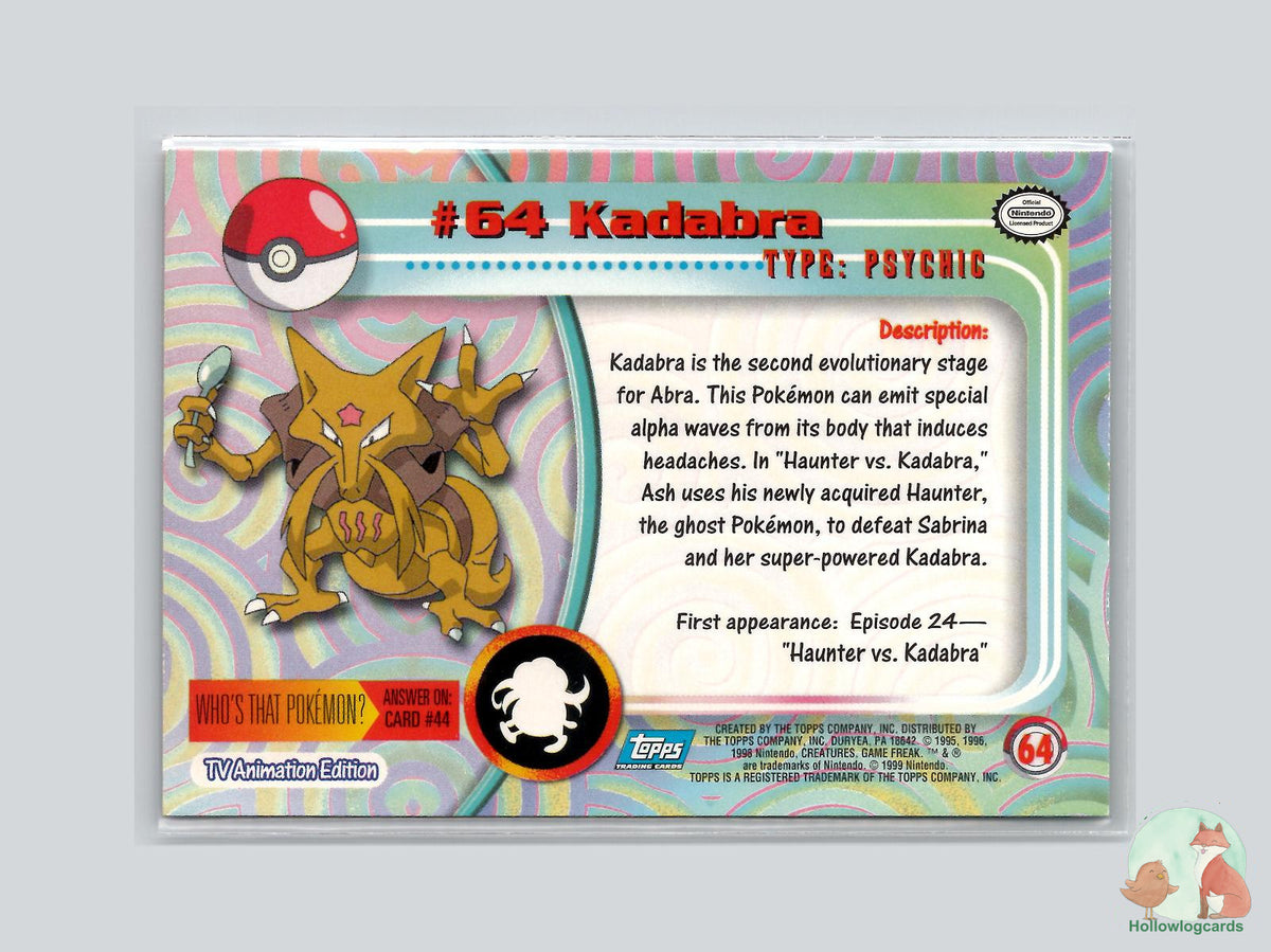 Kadabra (#64) - Topps Trading Cards Series 1