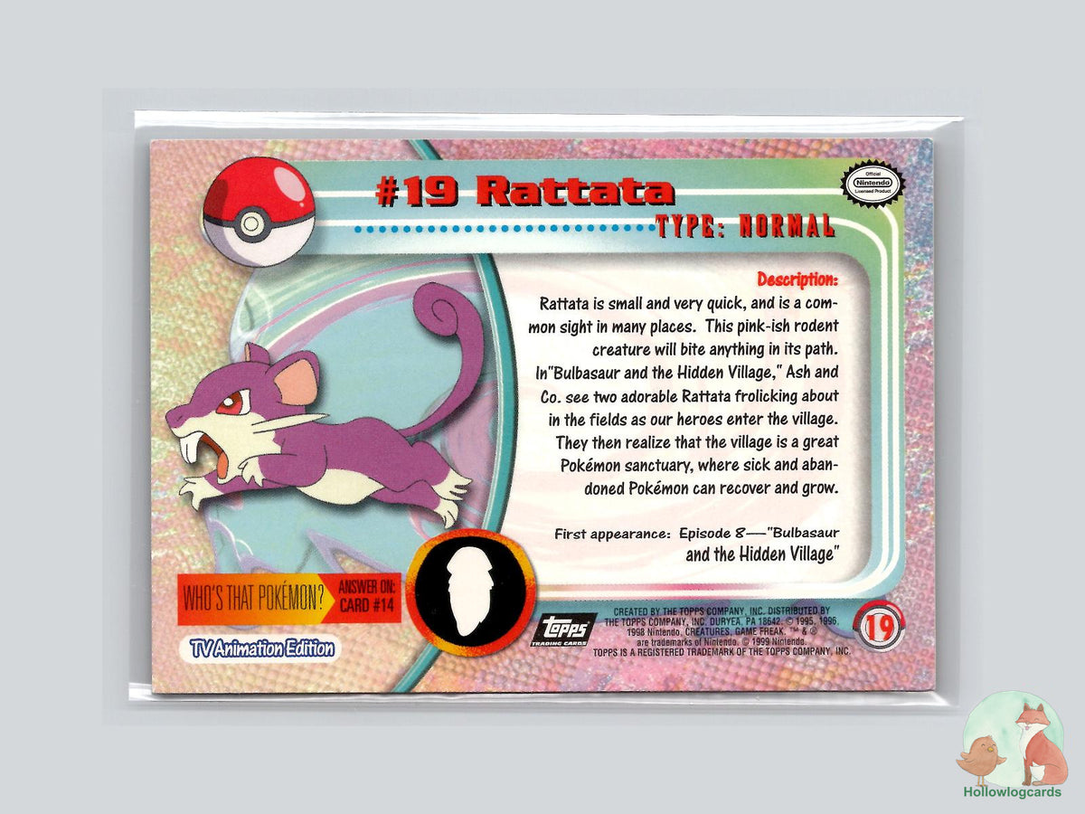 Rattata (#19) - Topps Trading Cards Series 1