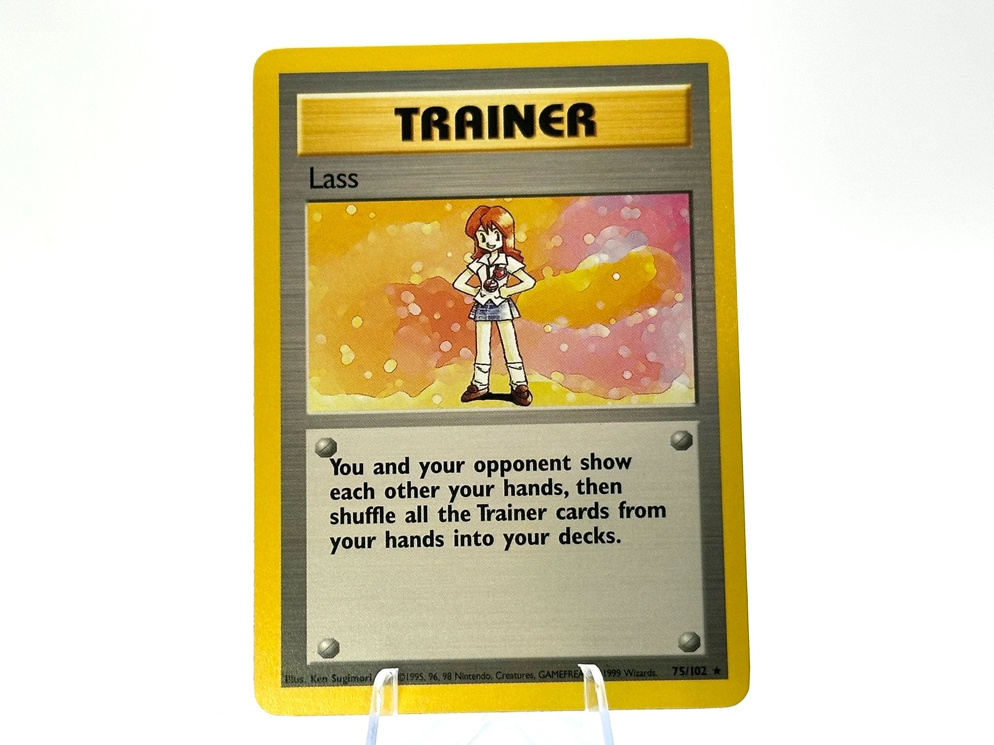trainer lass pokemon card value Lass (75/102) - Base Set - - Rare
