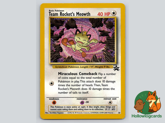 Image of Team Rockets Meowth Wizards Black Star Promos #18