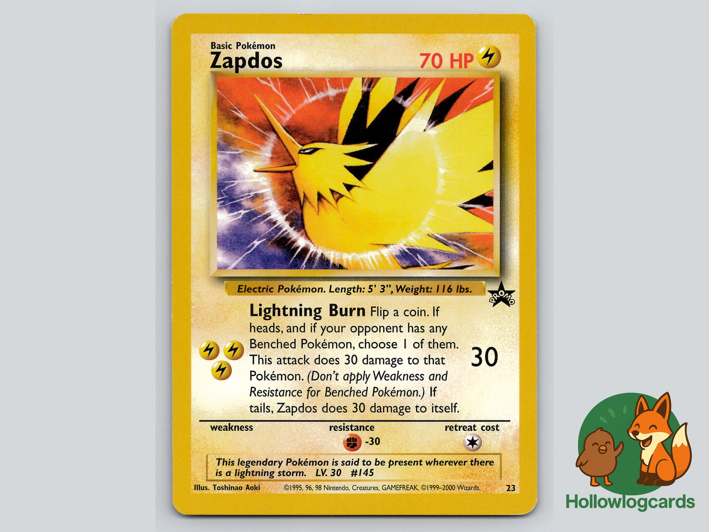 Image of Zapdos Wizards Black Star Promos #23