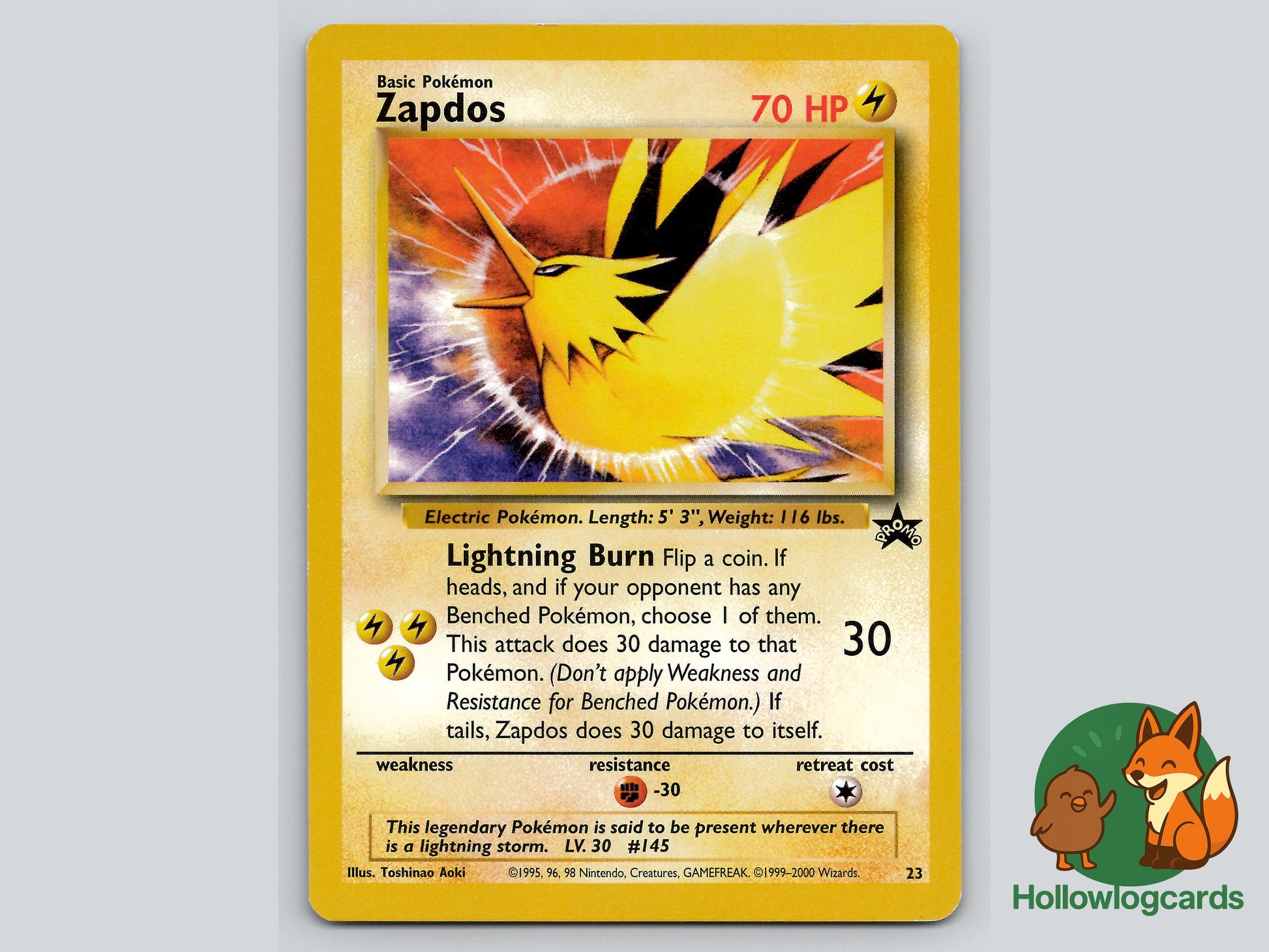 Image of Zapdos Wizards Black Star Promos #23