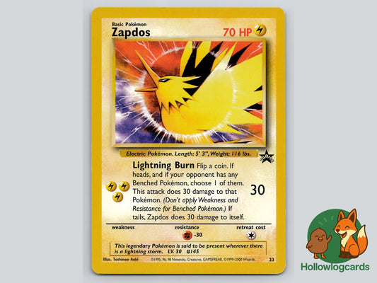 Image of Zapdos Wizards Black Star Promos #23