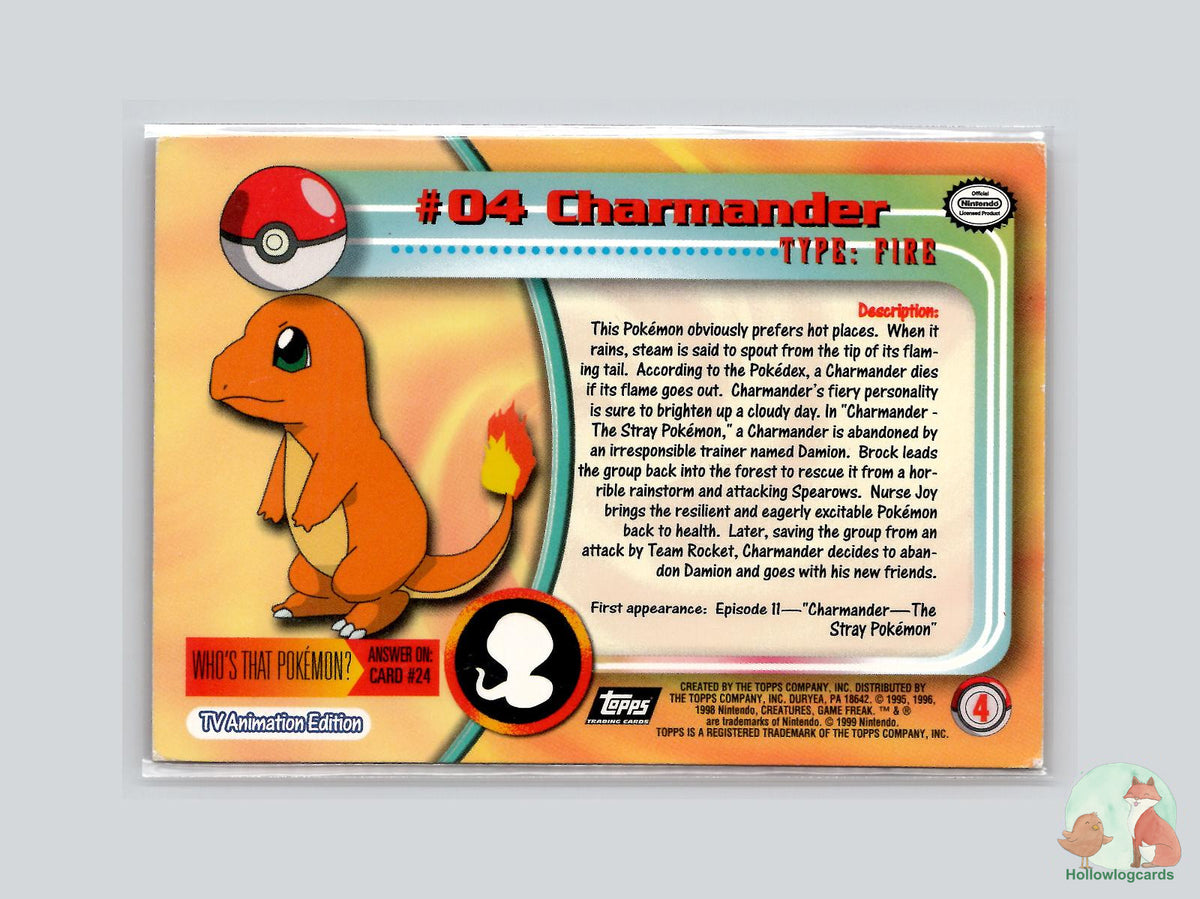 Charmander (#4) - Topps Trading Cards Series 1