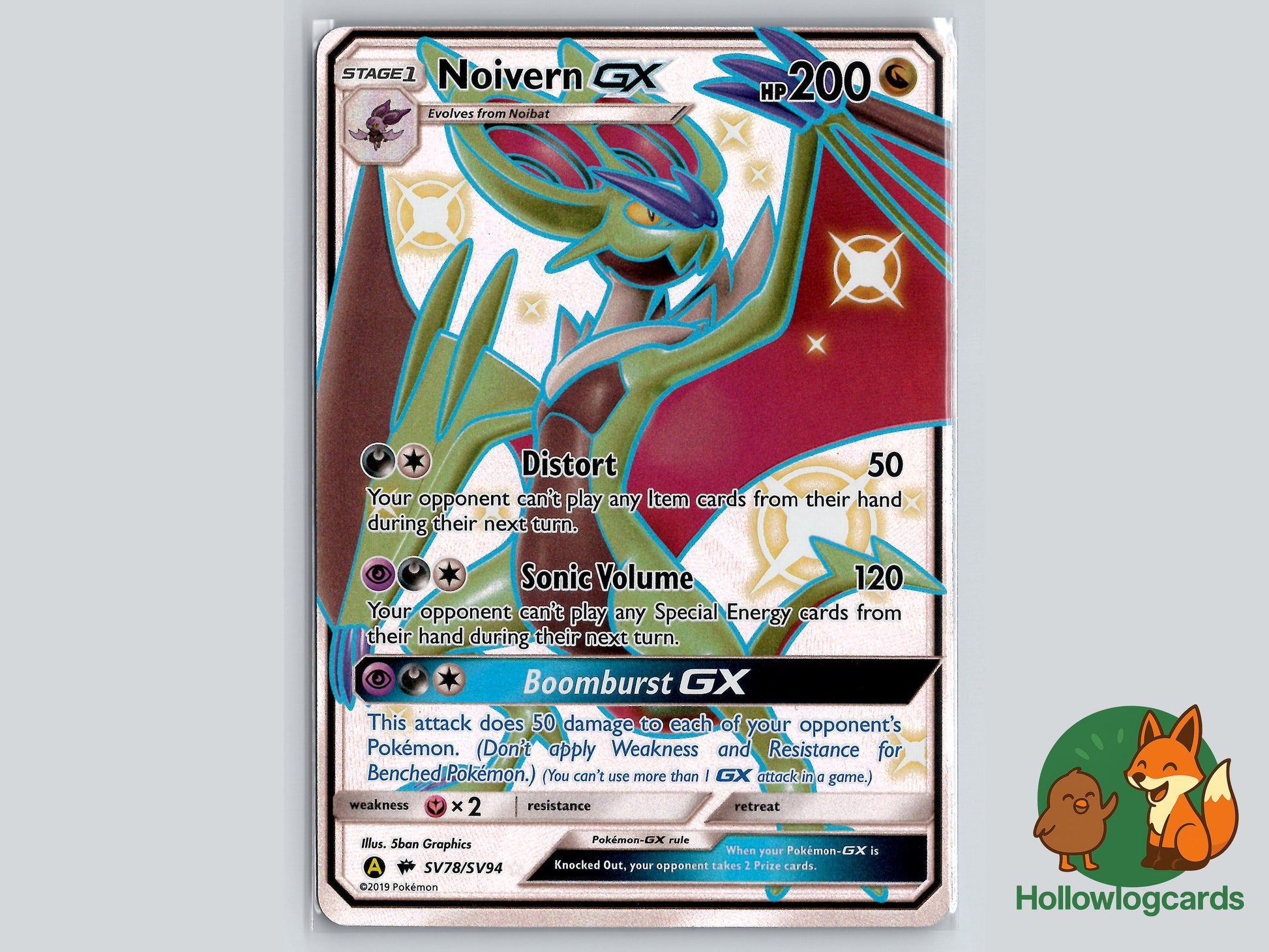 Image of Noivern GX Hidden Fates (HIF) #SV78