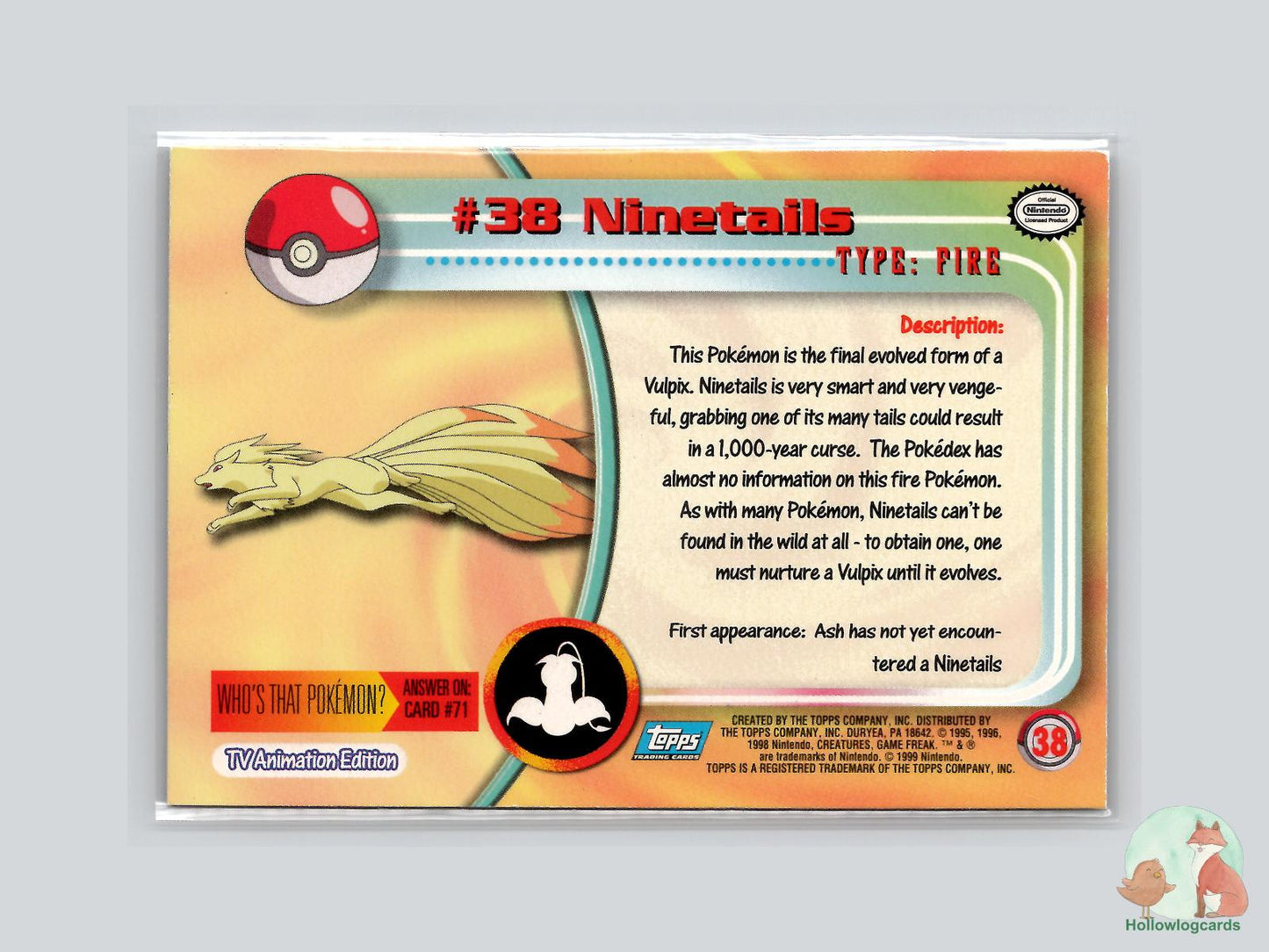 Ninetails (#38) Chrome - Topps Trading Cards Series 1