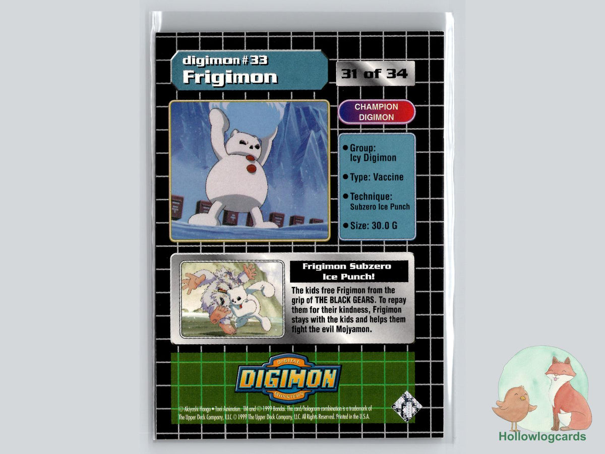 Frigimon #33 (31/34) Exclusive Preview Stamped - 1999 Upper Deck Digimon