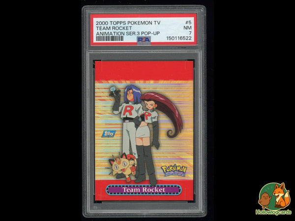 Graded Team Rocket (5/82) Topps Tv Animation 3 Pop - up - PSA 7