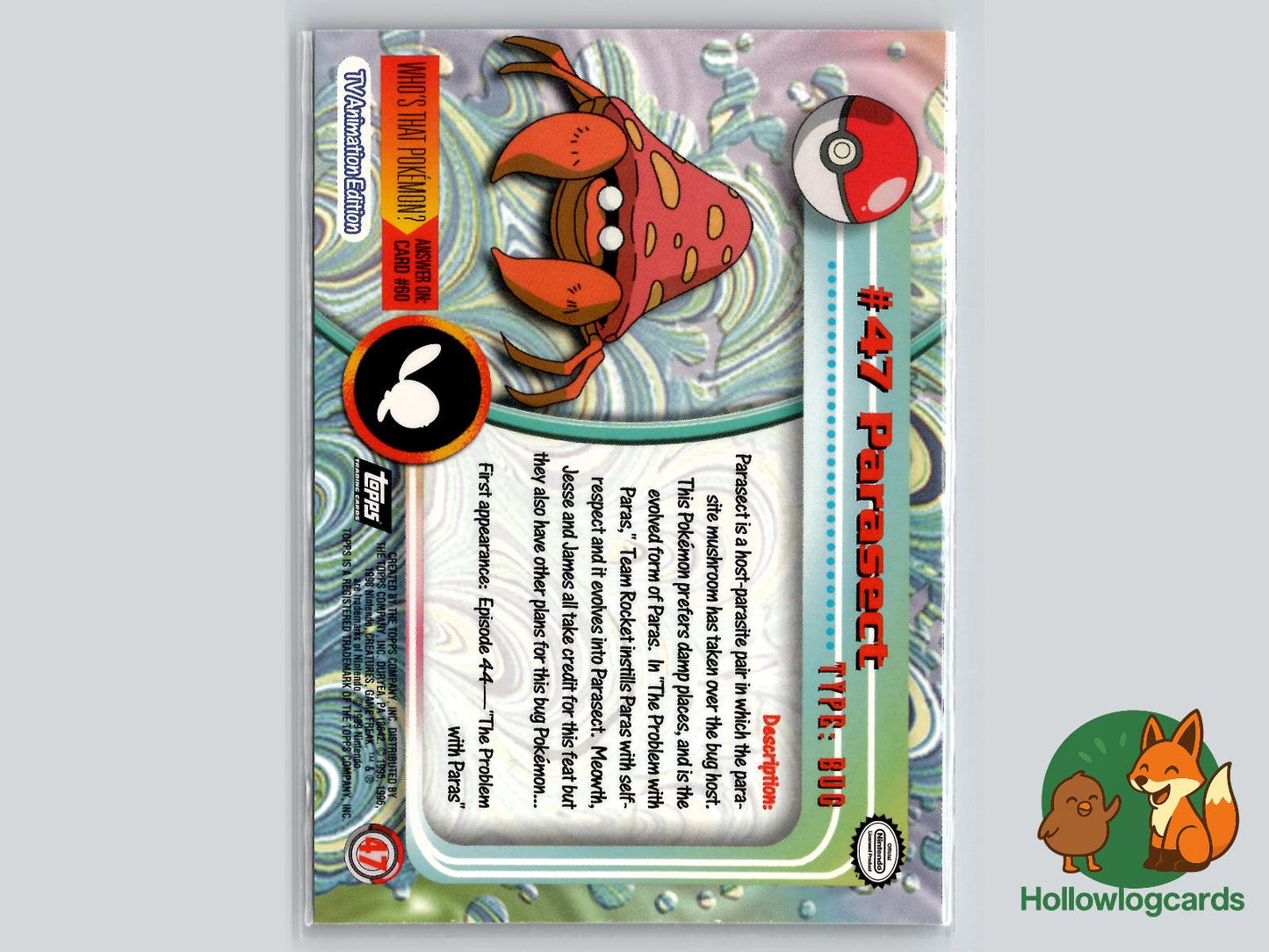 Parasect (#47) - Topps Trading Cards Series 1