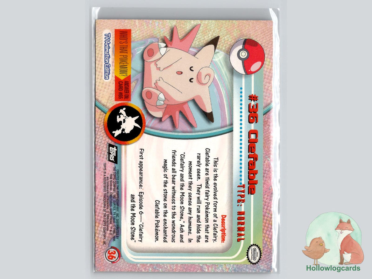 Clefable (#36) Rainbow Chrome - Topps Trading Cards Series 1