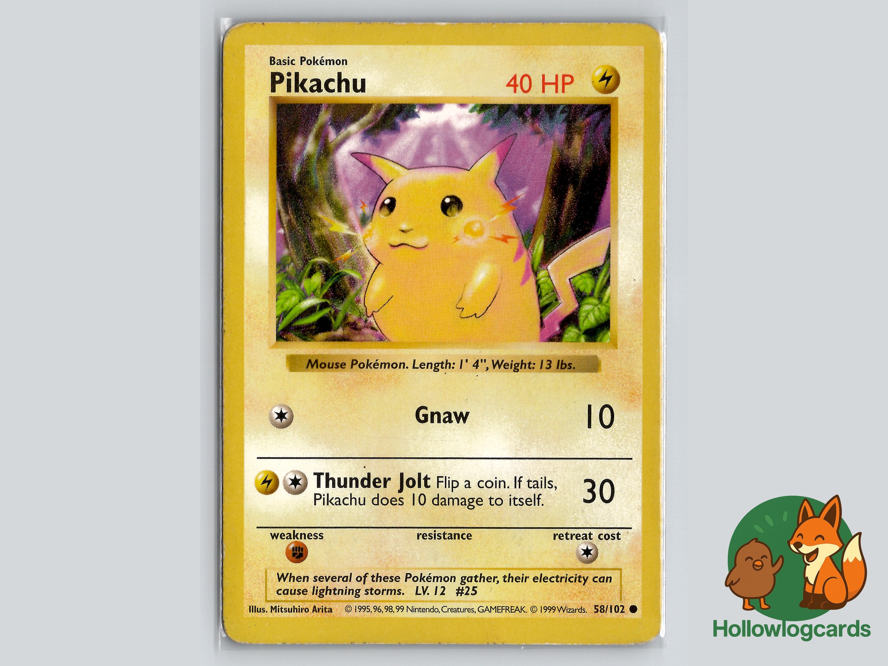 Pikachu (58/102) Shadowless Base Set