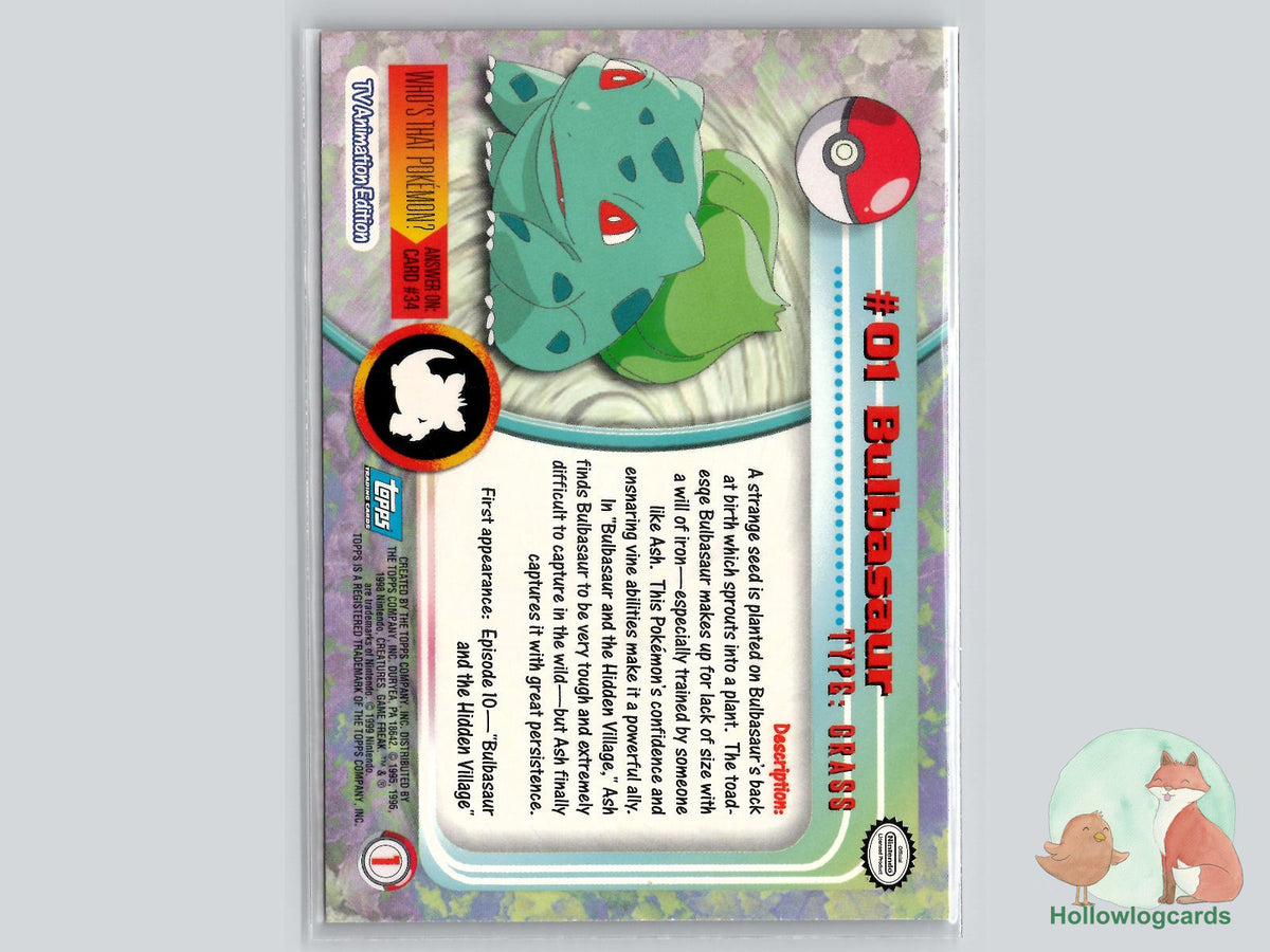 Bulbasaur (#1) - Topps Trading Cards Series 1