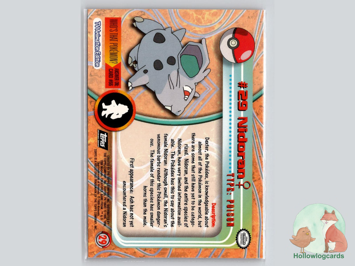 Nidoran (#29) - Topps Trading Cards Series 1