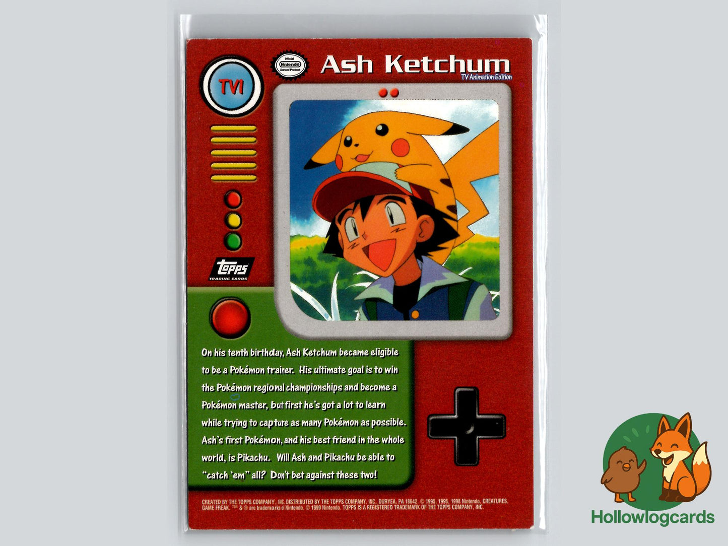 Ash Ketchum (#77) - Topps Trading Cards Series 1
