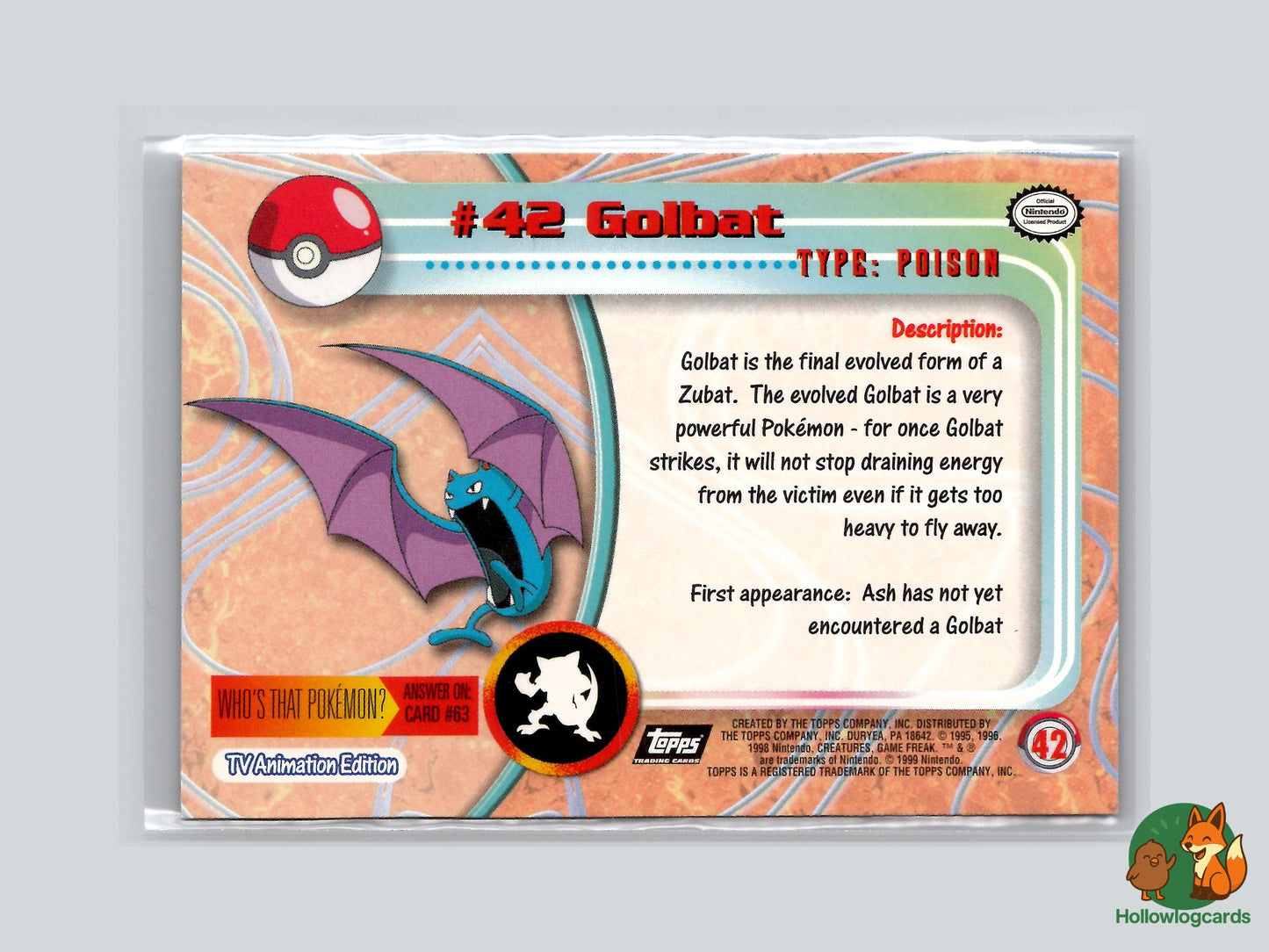 Golbat (#42) Rainbow Foil - Topps Trading Cards Series 1